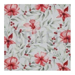 Canvas digital Winter berris, Linen look