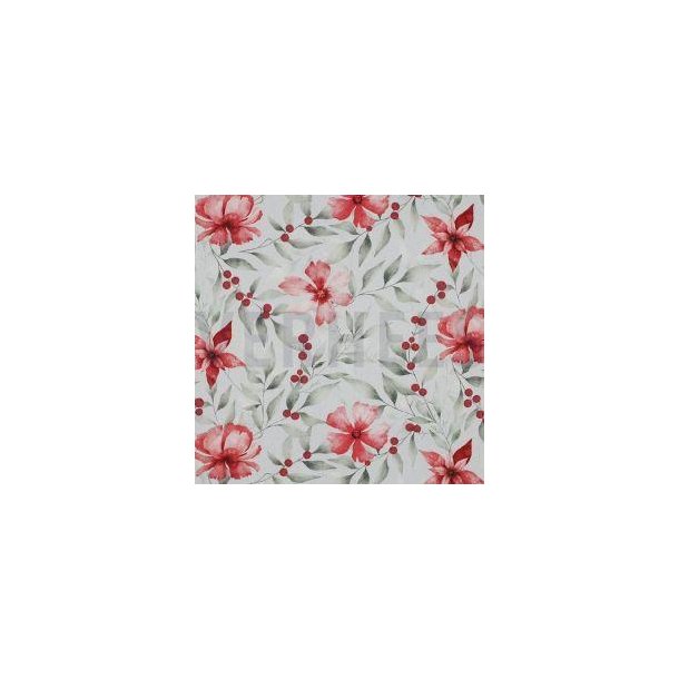 Canvas digital Winter berris, Linen look