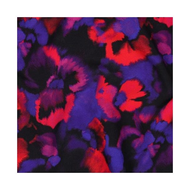 Lenzing Ecovero digital Flowers, Purple