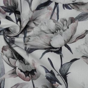 Canvas digital Flowers, White