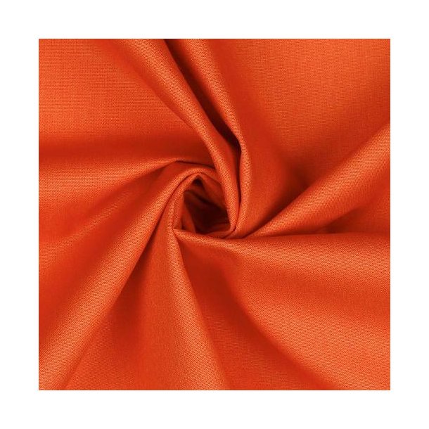 Poplin Bomuld Flame Orange