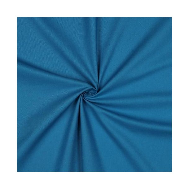 Bomuld poplin, Ocean blue
