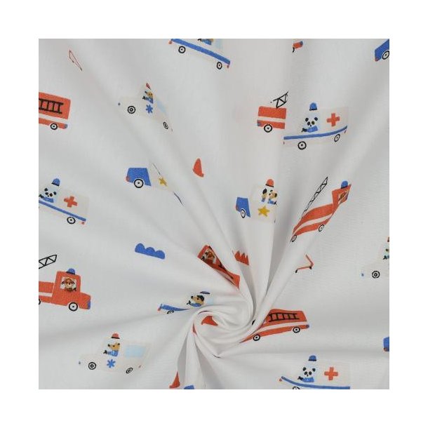 Poplin Gots Car Fire, White