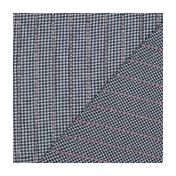 Cotton Jacquard Flowers, Blue/white