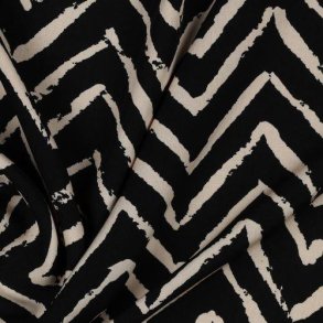 Viscose Zig Zag, Black