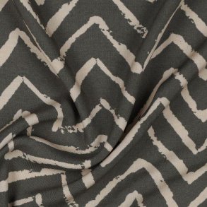 Viscose Zig Zag, Army Green