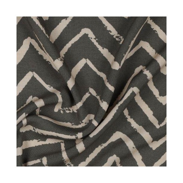 Viscose Zig Zag, Army Green