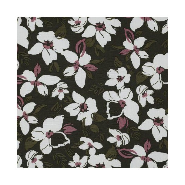 Viscose Flowers, Army Green