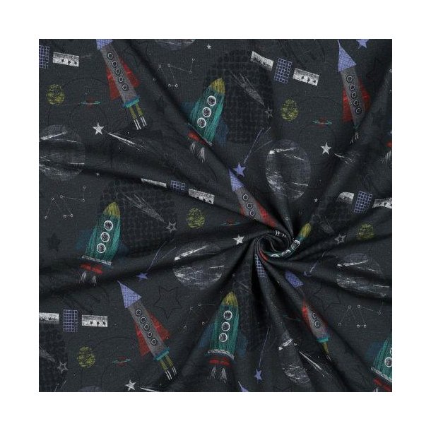 Gots French terry, Digital space, Antracite