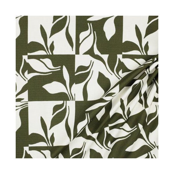 Canvas, Abstract leaves, Forrest green