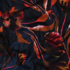 �kotex bomulds jersey digial Flowers, Bordeaux