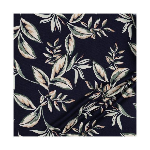 Canvas Leaves, Navy