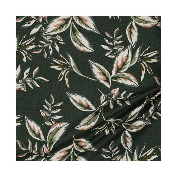 Canvas Leaves, Dark green