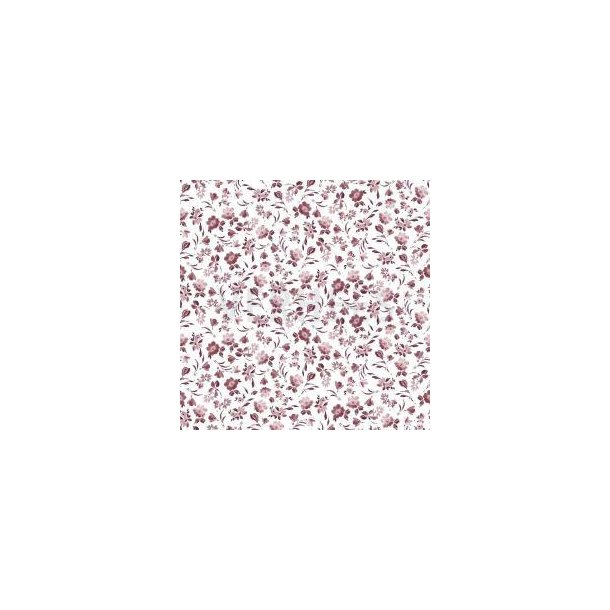 �kotex bomulds jersey Digital Flowers, White/violet