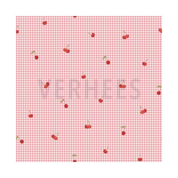 Poplin digitial Cherry, Rose