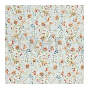 Rib jersey Digital Flowers White