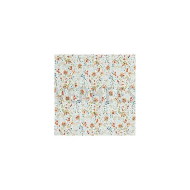 Rib jersey Digital Flowers White