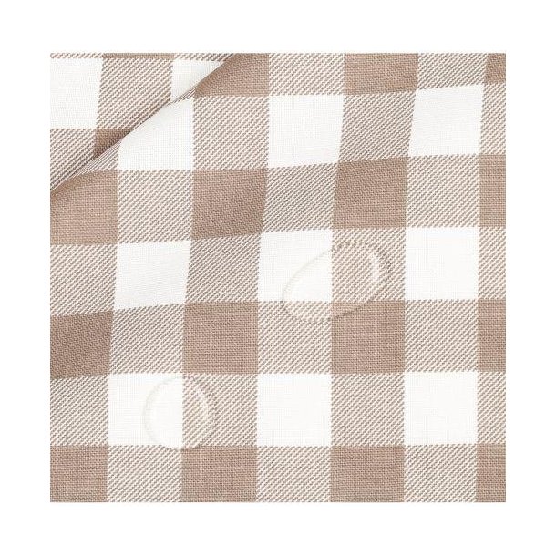 Canvas waterproof check, Taupe