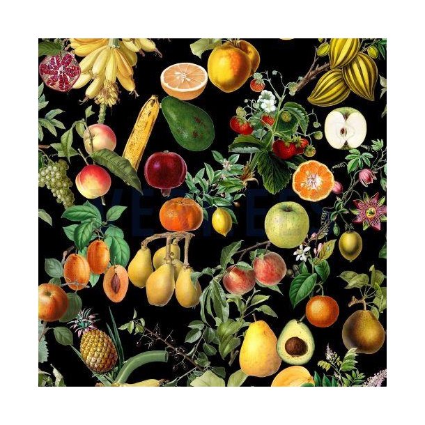 Canvas digital Fruit, black