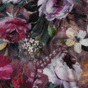 Canvas digital Flowers, Mauve