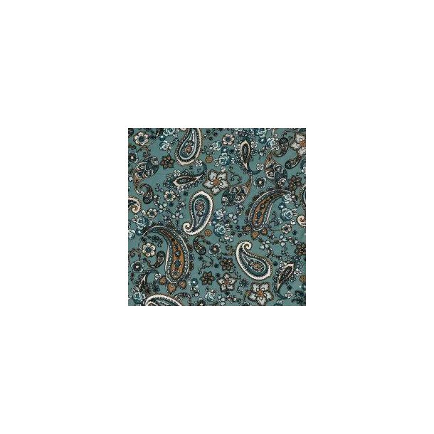 Viscose stretch poplin, Old green