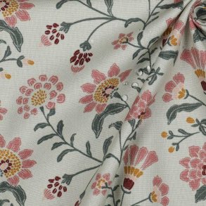 Canvas waterproof Flowers, Light mint