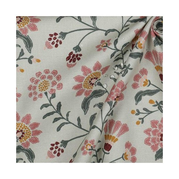 Canvas waterproof Flowers, Light mint