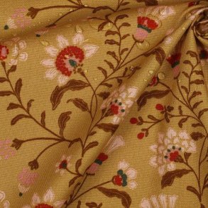 Canvas waterproof Flowers, Okker