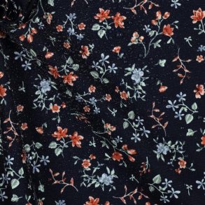 Canvas waterproof Flowers, Navy