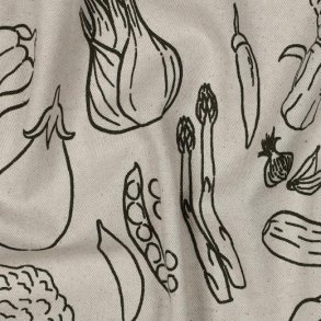Canvas linen look Vegetables, Natural
