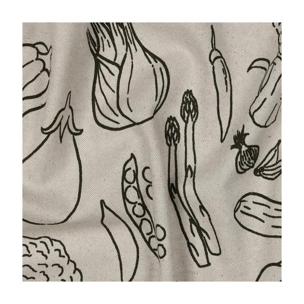 Canvas linen look Vegetables, Natural