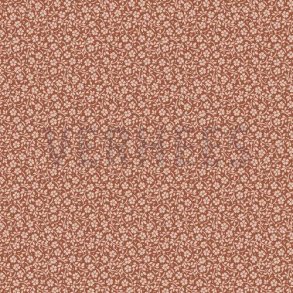 Poplin Flowers and Dots, Brique