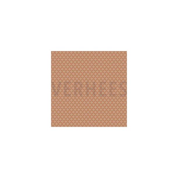 Poplin Flowers and Dots, dark apricot