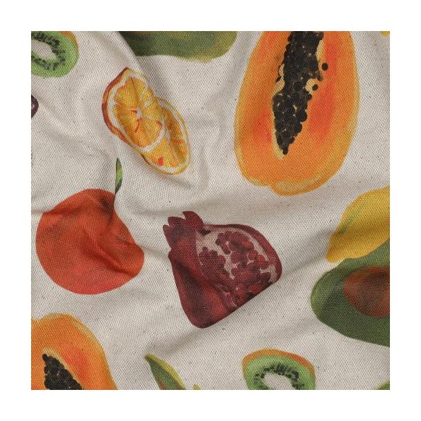 Canvas linen look digital Fruit, Natural