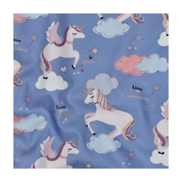 Fine poplin Unicorns, White