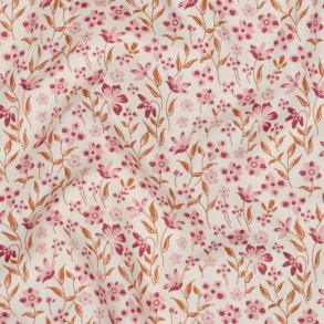Fine poplin Flowers, Pink