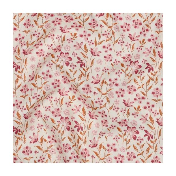 Fine poplin Flowers, Pink