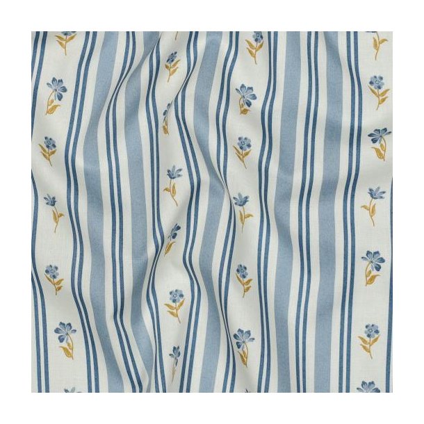 Fine poplin Flowers, Blue