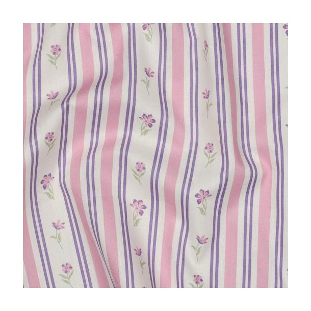 Fine poplin Flowers, Purple