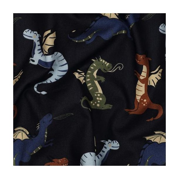 Fine poplin Dragons, Navy