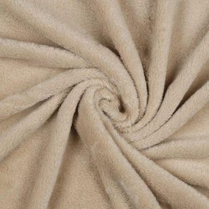 Dobbeltsidet pels kort Beige