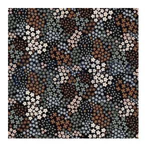 French terry, Sm� blomster Black