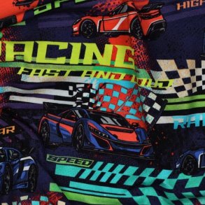 �kotex bomulds jersey Digital Race cars, Blue