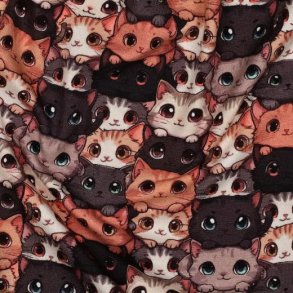 �kotex bomulds jersey Digital Cats, Brown