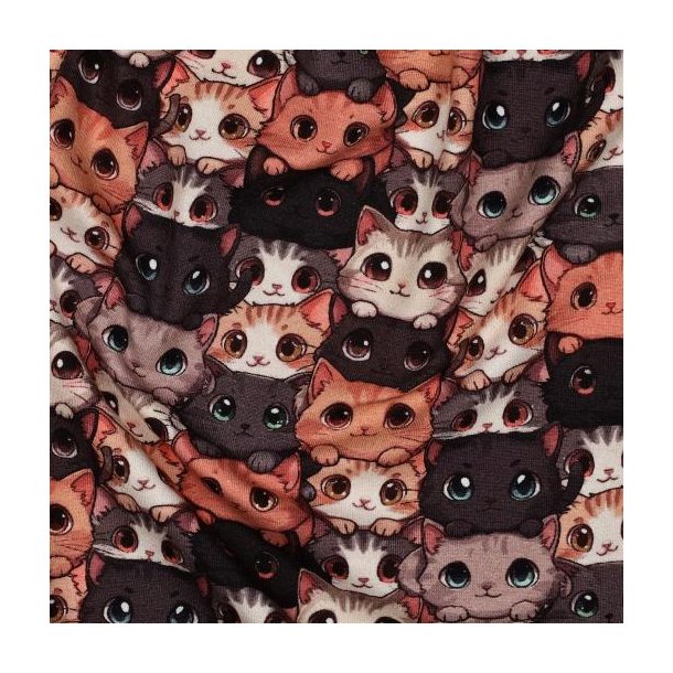 �kotex bomulds jersey Digital Cats, Brown
