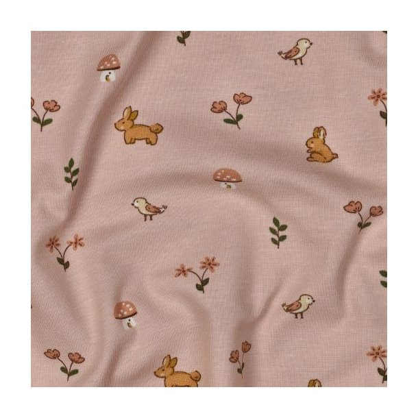 Gots jersey Bunnies, Light Mauve