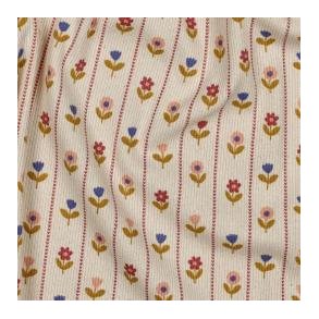 Rib jersey Flowers, Natural