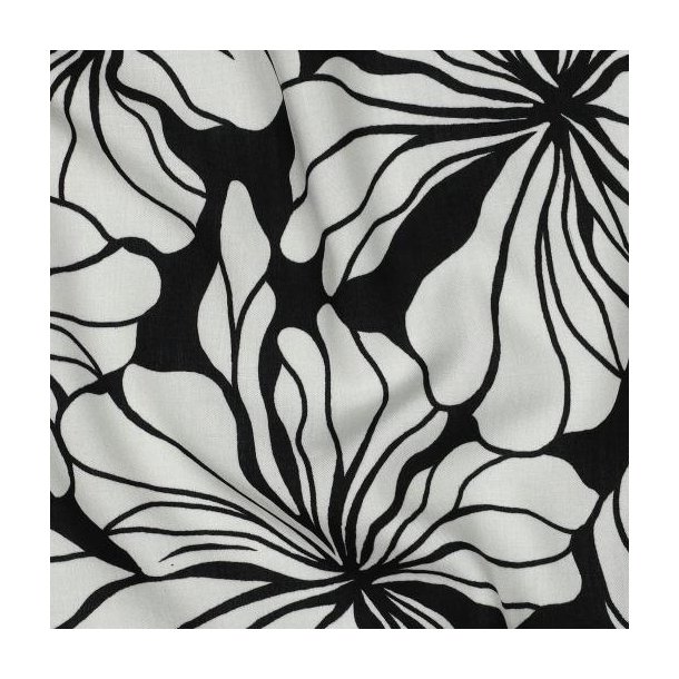 Viscose Radiance Flowers, Black