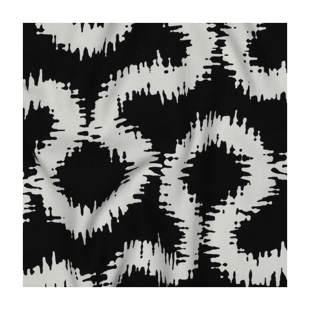 Viscose stretch Abstract, Black