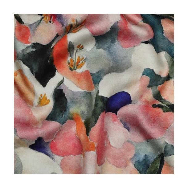 Viscose Satin digital Flowers, Peach